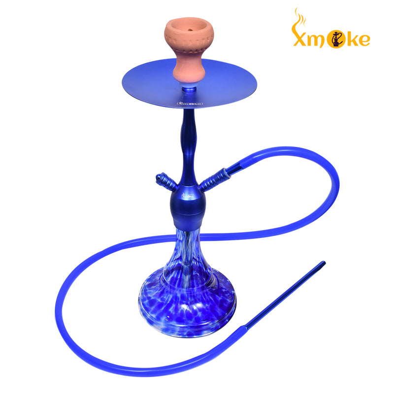 Xmoke Curved Stylish Hookah with Silicone Hose (Mix Color)