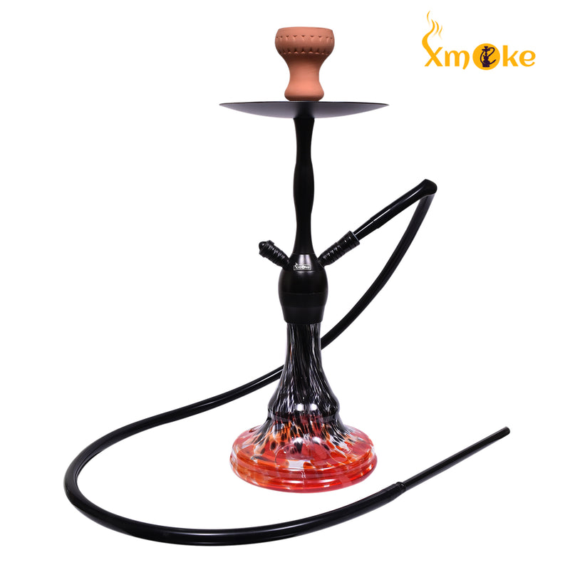 Xmoke Curved Stylish Hookah with Silicone Hose (Mix Color)