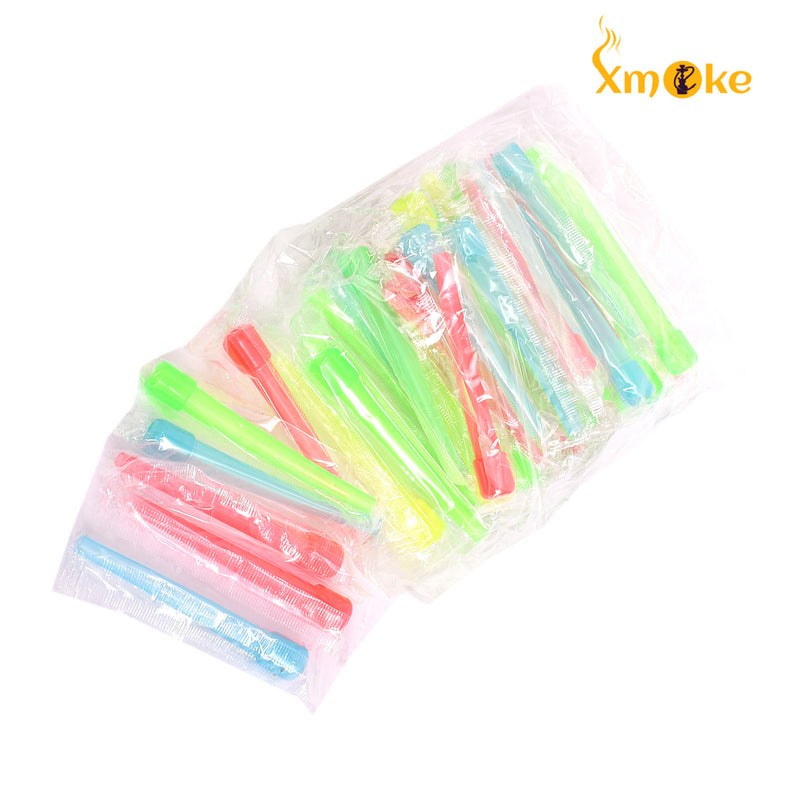 Xmoke Long Hookah Mouth tip (Mix Color)  -Pack of 50 Hookah Mouth Tips