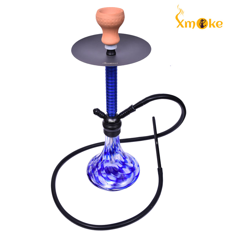 Xmoke Ring Printed Base Hookah with Silicone Hose (Mix Color)