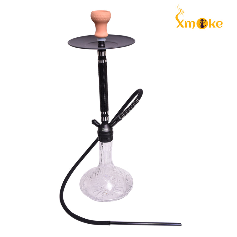 Xmoke Cutter Tall Hookah with Silicone Hose (Black Color)