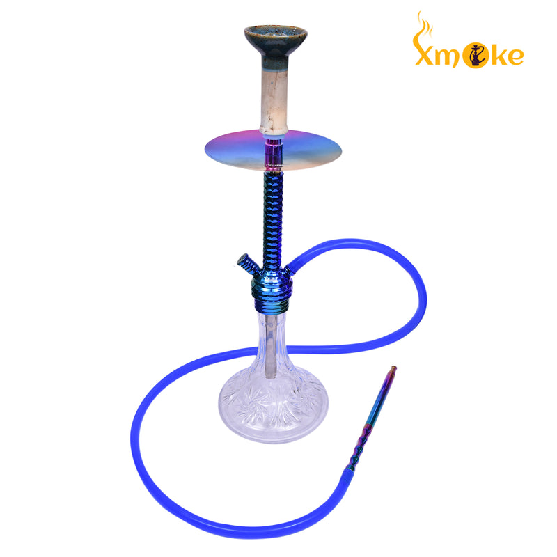 Xmoke Rainbow Rock Hookah with Phunnel Chillum / Bowl and Silicone Hose