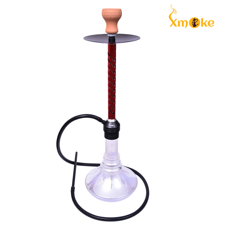 Xmoke Long X Function Hookah with Silicone Hose (Red Color)