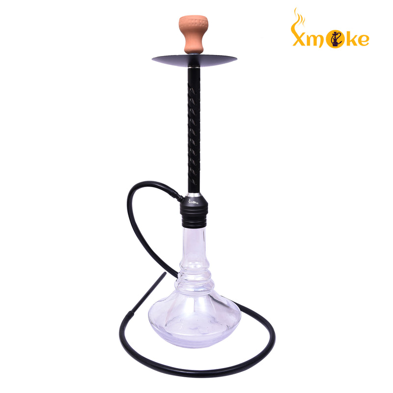 Xmoke Long X Function Hookah with Silicone Hose (Black Color)