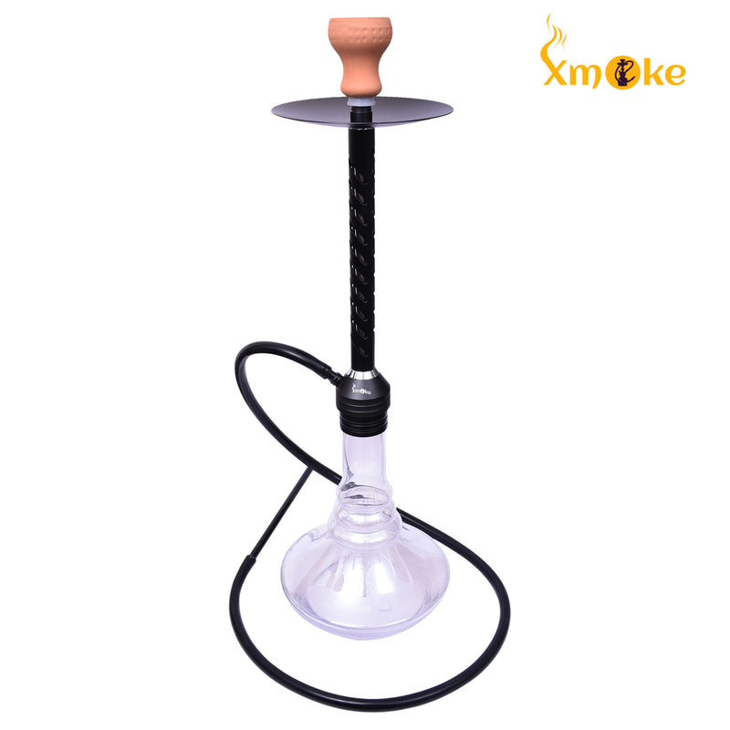 Xmoke Long X Function Hookah with Silicone Hose (Black Color)