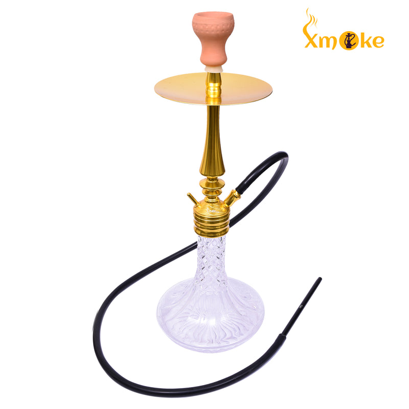 Xmoke XMAN Hookah with Silicone Hose (Gold Color)