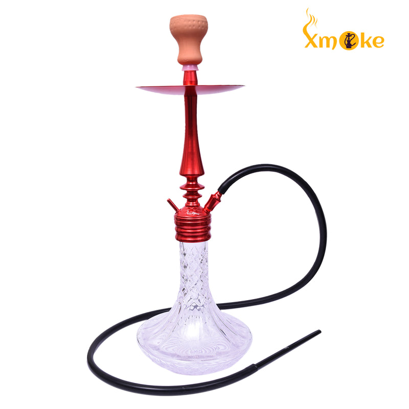 Xmoke XMAN Hookah with Silicone Hose (Red Color)
