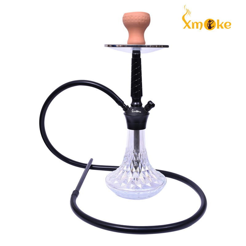 Xmoke Spiral Cut Hookah with Silicone Hose (Mix Color)