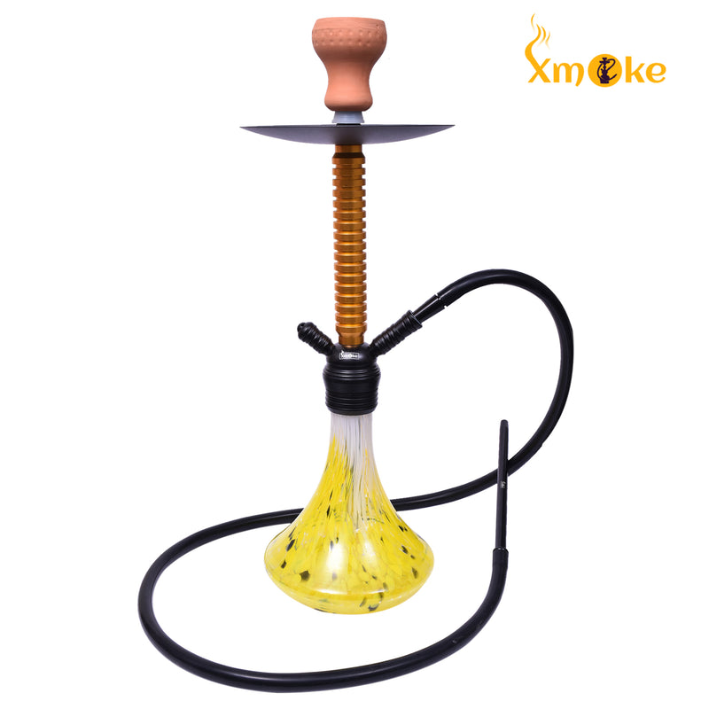 Xmoke Ring Printed Base Hookah with Silicone Hose (Mix Color)