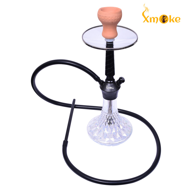 Xmoke Spiral Cut Hookah with Silicone Hose (Mix Color)
