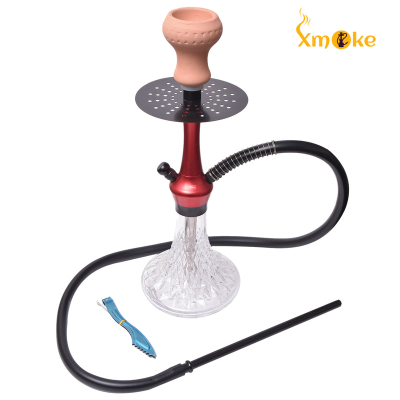 Xmoke Cut Glass Holed Plate with Silicone Hose (Mix Color)