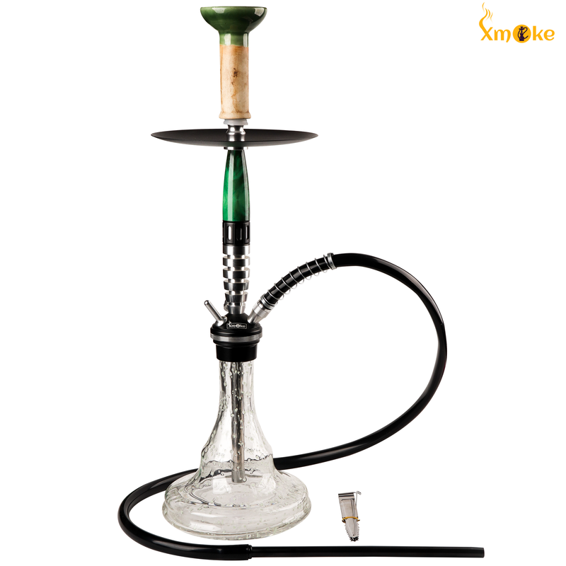 XMOKE RESIN GLOW IN DARK X FUNCTION HOOKAH WITH SILICONE HOSE (MIX COLOR)