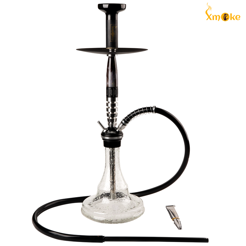 XMOKE RESIN GLOW IN DARK X FUNCTION HOOKAH WITH SILICONE HOSE (MIX COLOR)